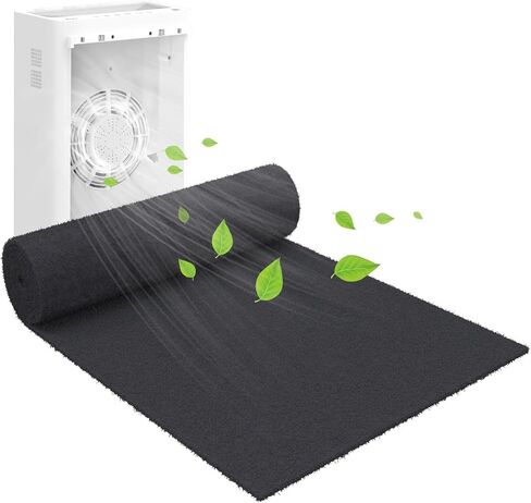 Air Vent Filter 20x100 Inch, Cut to Fit (50+filters) Air Filter, Electrostatic Filter Media with 36 Inch Adhesive Tape and 48pcs Velcro for Air Vent, Air Conditioner, HVAC, Registers and Grilles in Kuwait
