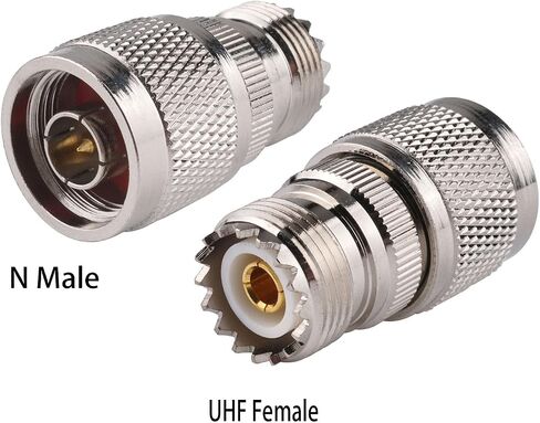 RF Coaxial Adapter Connector Kit N Male/Female to UHF PL-259 SO-239 M/F Straight Adapter for Extension Cable Antenna CCTV N to UHF Coax Adapter Kit (4pcs UHF-N) in Saudi Arabia