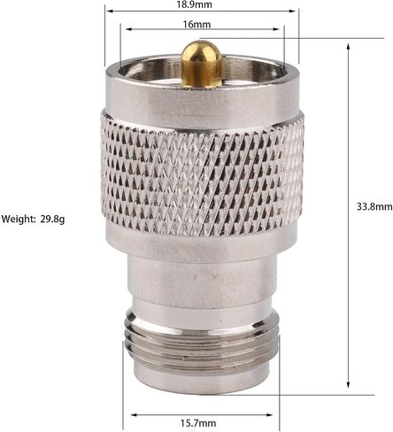 RF Coaxial Adapter Connector Kit N Male/Female to UHF PL-259 SO-239 M/F Straight Adapter for Extension Cable Antenna CCTV N to UHF Coax Adapter Kit (4pcs UHF-N) in Saudi Arabia