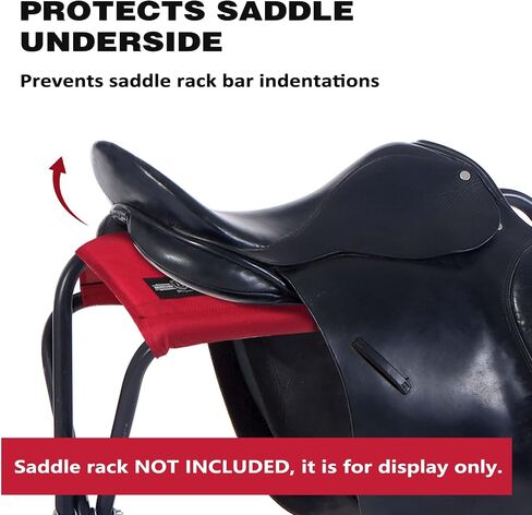 Harrison Howard Free-Standing Saddle Stand Saver Fabric Lightweight Adds Protection to Underside of Saddle Prevents Bar Indentations Secure Saddle Use with Saddle Rack, Saddle Saver Only Black in Saudi Arabia