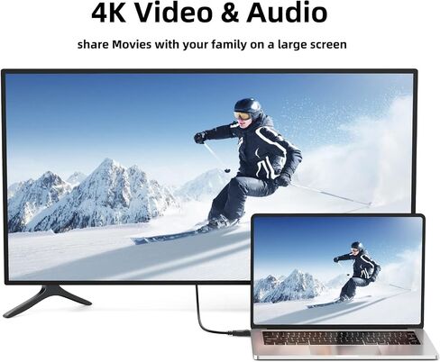 كابل DisplayPort إلى HDMI بطول 3 أقدام 5 حزم، منفذ عرض 4K إلى كابلات HDMI أحادي الاتجاه DP إلى سلك HDMI لأجهزة Dell، والشاشة، وجهاز العرض، وسطح المكتب، وAMD، وLenovo، وHP، وThinkPad والمزيد in Kuwait