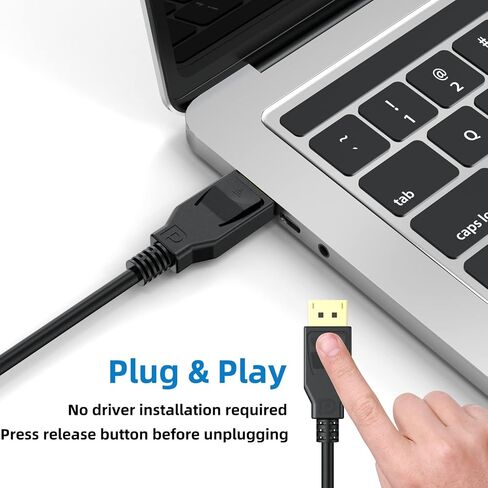كابل DisplayPort إلى HDMI بطول 3 أقدام 5 حزم، منفذ عرض 4K إلى كابلات HDMI أحادي الاتجاه DP إلى سلك HDMI لأجهزة Dell، والشاشة، وجهاز العرض، وسطح المكتب، وAMD، وLenovo، وHP، وThinkPad والمزيد in Kuwait