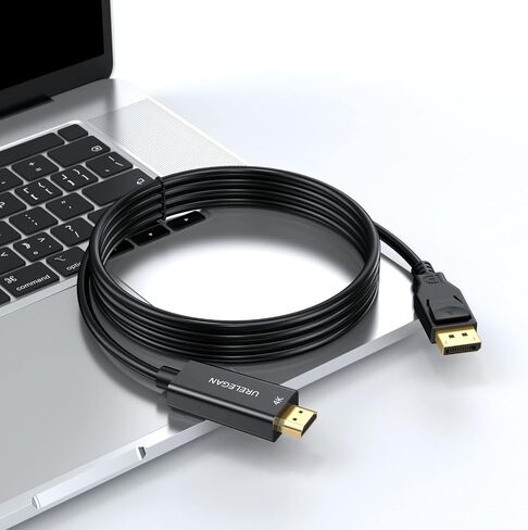 كابل DisplayPort إلى HDMI بطول 3 أقدام 5 حزم، منفذ عرض 4K إلى كابلات HDMI أحادي الاتجاه DP إلى سلك HDMI لأجهزة Dell، والشاشة، وجهاز العرض، وسطح المكتب، وAMD، وLenovo، وHP، وThinkPad والمزيد in Kuwait