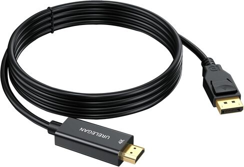 كابل DisplayPort إلى HDMI بطول 3 أقدام 5 حزم، منفذ عرض 4K إلى كابلات HDMI أحادي الاتجاه DP إلى سلك HDMI لأجهزة Dell، والشاشة، وجهاز العرض، وسطح المكتب، وAMD، وLenovo، وHP، وThinkPad والمزيد in Kuwait