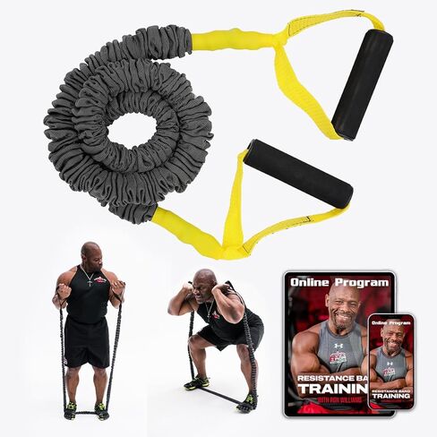 عصابات المقاومة رون ويليامز ذات المقابض والأكمام الواقية | عصابات تمرين الجسم بالكامل المحمولة للرجال والنساء | يشمل التدريب على التمارين الرياضية in Kuwait