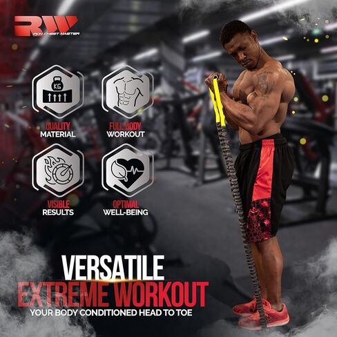 عصابات المقاومة رون ويليامز ذات المقابض والأكمام الواقية | عصابات تمرين الجسم بالكامل المحمولة للرجال والنساء | يشمل التدريب على التمارين الرياضية in Kuwait