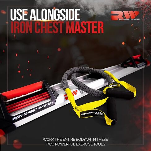 عصابات المقاومة رون ويليامز ذات المقابض والأكمام الواقية | عصابات تمرين الجسم بالكامل المحمولة للرجال والنساء | يشمل التدريب على التمارين الرياضية in Kuwait