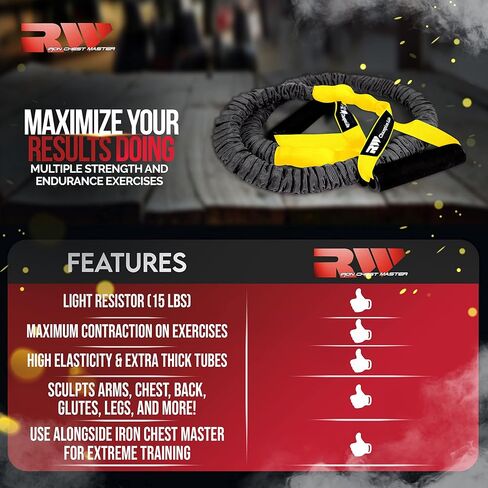 عصابات المقاومة رون ويليامز ذات المقابض والأكمام الواقية | عصابات تمرين الجسم بالكامل المحمولة للرجال والنساء | يشمل التدريب على التمارين الرياضية in Kuwait