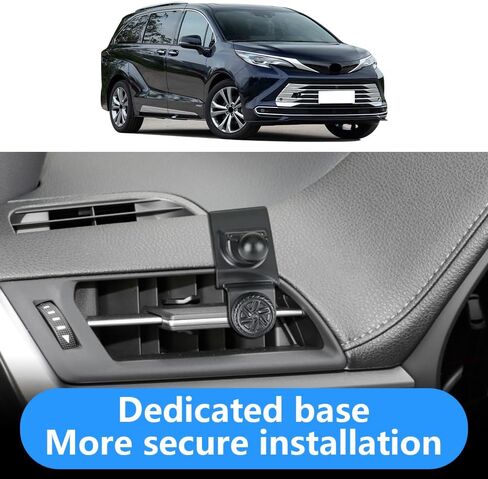 Car Phone Holder for Toyota Sienna 2021 2022 2023 2024 SUV Auto Interior Accessories Best Cell Phones Mount Cellphone Mobile Cradle Charging Navigation Bracket Air Vent Screen Stand Accessory in Saudi Arabia