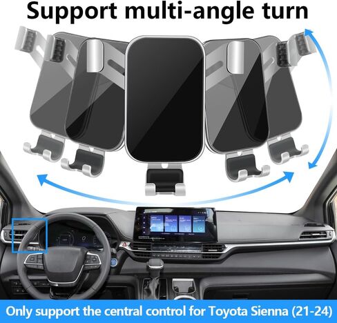 Car Phone Holder for Toyota Sienna 2021 2022 2023 2024 SUV Auto Interior Accessories Best Cell Phones Mount Cellphone Mobile Cradle Charging Navigation Bracket Air Vent Screen Stand Accessory in Saudi Arabia