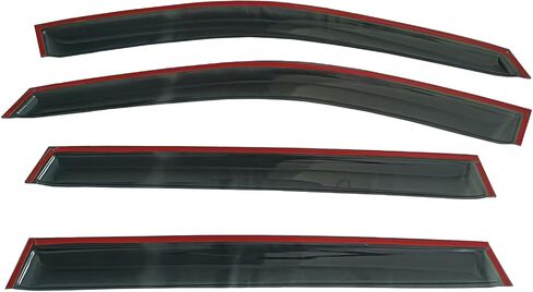 4pc Sun Rain Guards Window Visor Wind Deflector Compatible with Toyota RAV4 4 Door 2001-2005 Smoke 94434 in Saudi Arabia