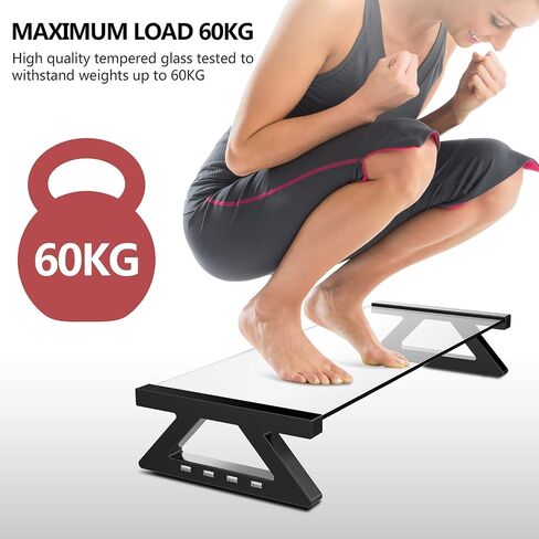 Yivandi Computer Monitor Stand with USB Ports, Clear Tempered Glass Monitor Riser, 3-in-1 USB Docking Laptop Riser for Desktop PC/iMac/MacBook/Printer in Saudi Arabia