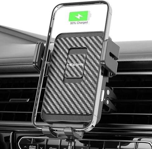 شاحن سيارة لاسلكي MOKPR، شاحن سيارة سريع الشحن بقدرة 15 وات، حامل هاتف بفتحة تهوية متوافق مع iPhone 15/14/13/12 Pro Max Plus، Samsung S24/S23/S22/S21، إلخ in Kuwait