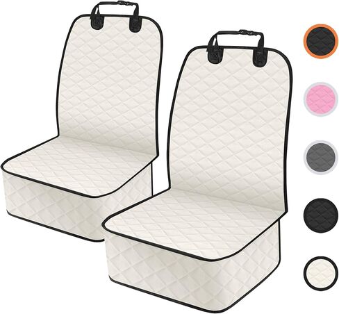 Front Seat Dog Cover, Waterproof Car Seat Covers for Dogs Nonslip Scratch-Proof Dog Seat Cover Front Seat for SUV, Trucks & Cars - S, Black/Orange in Kuwait
