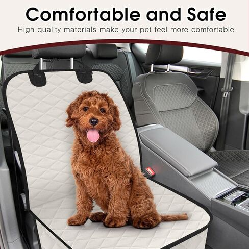 Front Seat Dog Cover, Waterproof Car Seat Covers for Dogs Nonslip Scratch-Proof Dog Seat Cover Front Seat for SUV, Trucks & Cars - S, Black/Orange in Kuwait