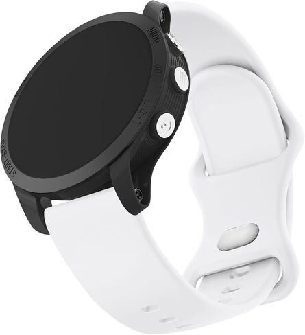 أساور Vancle متوافقة مع Garmin Forerunner 245/Forerunner 645/Forerunner 165/Forerunner 55 SmartWatch، سوار رياضي من السيليكون 20 مم لموسيقى Garmin Forerunner 245/645/165 للنساء والرجال in Saudi Arabia