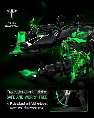 POISON SCORPION Black Off-Road/Dirt Bike Clutch Brake Levers Compatible with KX65 00-22 | KX85 01-22 | KX100 01-21 | KX125 00-05 | KX250 00-04 | KX250F RMZ250 04 | RMZ 250 07-22 | RMZ 450 RMZ450 05-22 in Saudi Arabia
