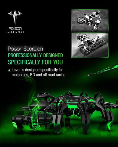 POISON SCORPION Black Off-Road/Dirt Bike Clutch Brake Levers Compatible with KX65 00-22 | KX85 01-22 | KX100 01-21 | KX125 00-05 | KX250 00-04 | KX250F RMZ250 04 | RMZ 250 07-22 | RMZ 450 RMZ450 05-22 in Saudi Arabia