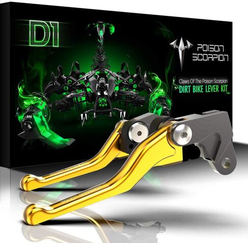 POISON SCORPION Black Off-Road/Dirt Bike Clutch Brake Levers Compatible with KX65 00-22 | KX85 01-22 | KX100 01-21 | KX125 00-05 | KX250 00-04 | KX250F RMZ250 04 | RMZ 250 07-22 | RMZ 450 RMZ450 05-22 in Saudi Arabia