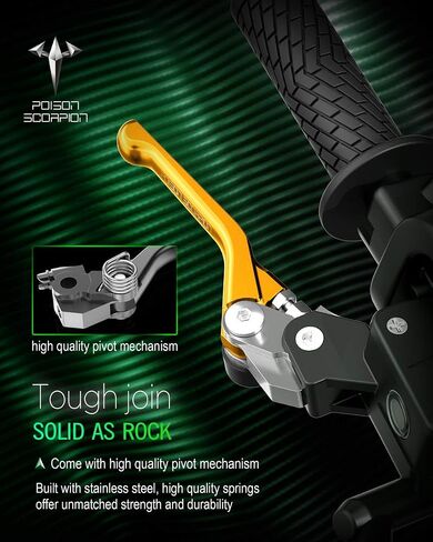 POISON SCORPION Black Off-Road/Dirt Bike Clutch Brake Levers Compatible with KX65 00-22 | KX85 01-22 | KX100 01-21 | KX125 00-05 | KX250 00-04 | KX250F RMZ250 04 | RMZ 250 07-22 | RMZ 450 RMZ450 05-22 in Saudi Arabia