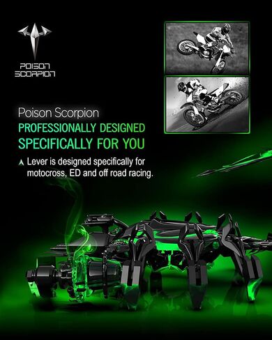 POISON SCORPION Black Off-Road/Dirt Bike Clutch Brake Levers Compatible with KX65 00-22 | KX85 01-22 | KX100 01-21 | KX125 00-05 | KX250 00-04 | KX250F RMZ250 04 | RMZ 250 07-22 | RMZ 450 RMZ450 05-22 in Saudi Arabia