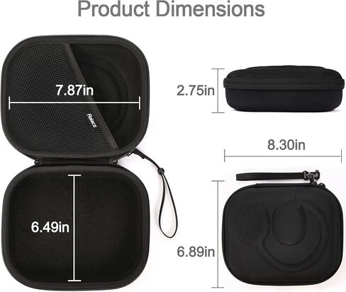 حقيبة سفر صلبة من RAIACE لسماعات JBL Tune 710BT /JBL Live 650BTNC/ 400BT / 500BT وJBL Tune 510BT / 500BT / 660 BTNC/Bluetooth. - أسود (بطانة سوداء) in Kuwait