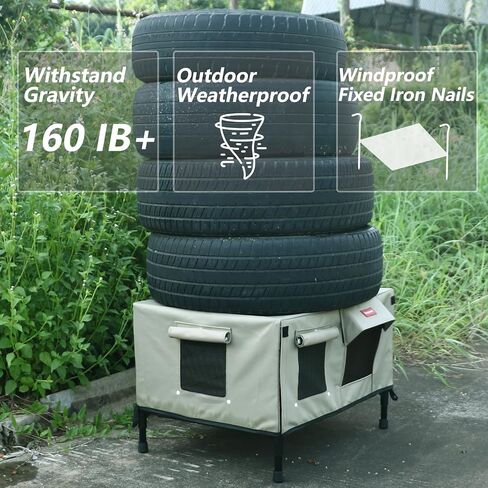 Heated Outdoor Cat House Weatherproof&Insulated Feral Cat House Outdoor Cats Shelter for Outside in Winter Kitty Bed Indoor Warm Home for Outside Stray Barn Cat (Khaki, 23.6x18.5x16.9) in Saudi Arabia