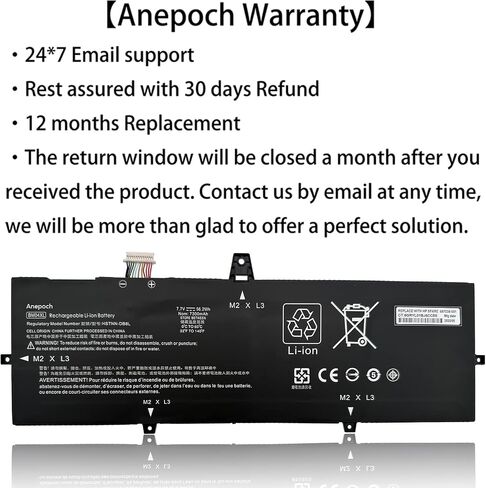 استبدال بطارية الكمبيوتر المحمول BM04XL لجهاز HP EliteBook x360 1030 G3 G4 45X96UT 3ZH01EA Series Notebook HSTNN-DB8L HSTNN-UB7L L02031-541 BM04056XL L02478-855 7.7V 56.2Wh 7300mAh in Saudi Arabia