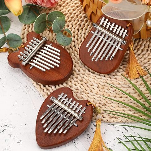 3 عبوات بيانو صغير بإبهام مع 8 مفاتيح بيانو إبهام صغير محمول للجيب كاليمبا لطيف على شكل قلب بيضاوي الدب كاليمبا بيانو يدوي صغير للأطفال البالغين هدايا عيد الميلاد الموسيقية جاهزة للإصدار المتناغم in Kuwait