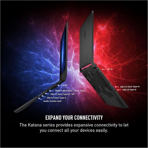 MSI Katana 17 Gaming Laptop, 13th Gen Intel Core i7-13620H, 17.3" FHD Display, 64 GB DDR5 RAM, 2 TB NVMe SSD, GeForce RTX 4060, USB-Type C, Windows 11 Home, Black in Saudi Arabia