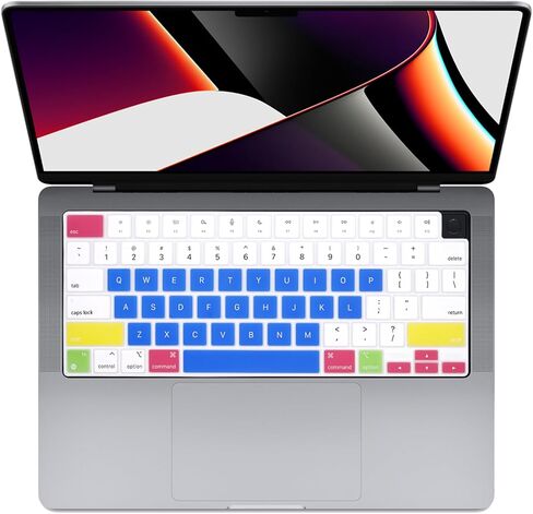 غطاء حماية للوحة المفاتيح من Lucocia، لجهاز 2022 MacBook Air 13.6 بوصة M2 Chip A2681 & 2021 MacBook Pro 14 بوصة /16 بوصة M1 Pro/Max A2442 A2485 A2991 A2992، غطاء حماية من السيليكون المقاوم للماء in Saudi Arabia