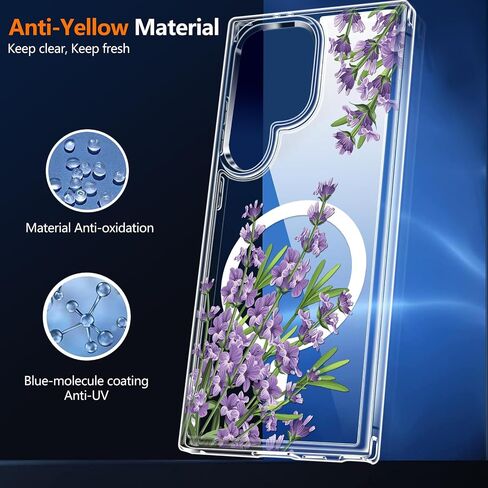Magnetic for Galaxy S24 Ultra Case,Built-in Magnet Circle&Wireless charging,Military-Grade Shockproof case Cover for Galaxy S24 Ultra [Orange] MUS-CXDZ-01-09 in Saudi Arabia