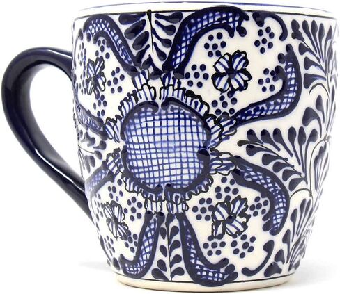 Encantada Handmade Hand-Painted Authentic Mexican Pottery Mugs (2-Pack, Mango Beaker) in Kuwait