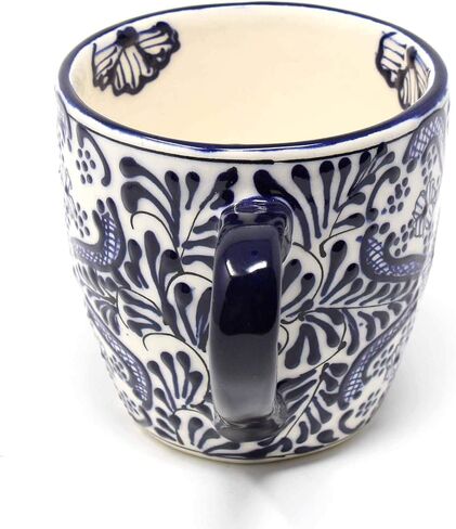 Encantada Handmade Hand-Painted Authentic Mexican Pottery Mugs (2-Pack, Mango Beaker) in Kuwait