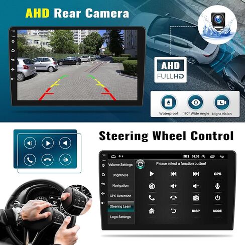 ستيريو سيارة 2G+64G Android 13 لسيارة Mitsubishi Pajero 4 V80 V90 2006-2014 مع Carplay Wireless Android Auto، راديو سيارة بشاشة لمس 9 بوصة مع وصلة مرآة WiFi/GPS بلوتوث FM/RDS SWC+كاميرا خلفية in Saudi Arabia