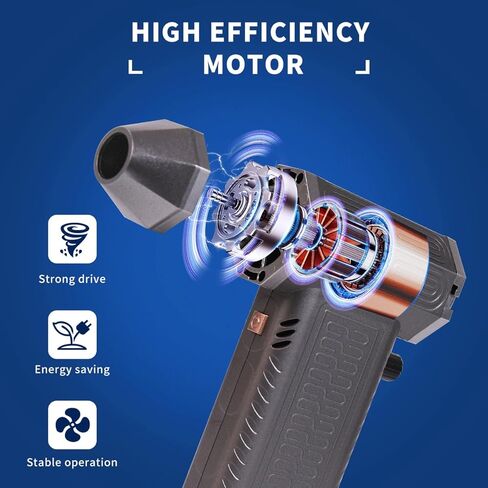 منفضة الهواء - مكنسة هواء فائقة متعددة الاستخدامات 130000 دورة في الدقيقة للتجفيف السريع - مجفف سيارة محمول باليد لتغيير السرعة - مجفف شعر كهربائي قابل لإعادة الاستخدام للمنزل والسيارة وتنظيف الكمبيوتر in Kuwait