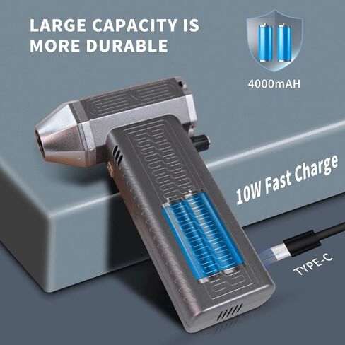 منفضة الهواء - مكنسة هواء فائقة متعددة الاستخدامات 130000 دورة في الدقيقة للتجفيف السريع - مجفف سيارة محمول باليد لتغيير السرعة - مجفف شعر كهربائي قابل لإعادة الاستخدام للمنزل والسيارة وتنظيف الكمبيوتر in Kuwait