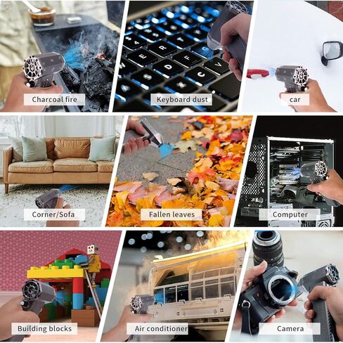 منفضة الهواء - مكنسة هواء فائقة متعددة الاستخدامات 130000 دورة في الدقيقة للتجفيف السريع - مجفف سيارة محمول باليد لتغيير السرعة - مجفف شعر كهربائي قابل لإعادة الاستخدام للمنزل والسيارة وتنظيف الكمبيوتر in Kuwait