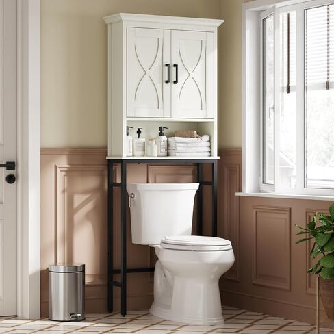 Over The Toilet Storage Cabinet, Bathroom Storage Cabinet Over Toilet, Metal and Wood Bathroom Organizer and Storage Above Toilet Storage Bathroom Shelves Over The Toilet (Espresso) in Saudi Arabia