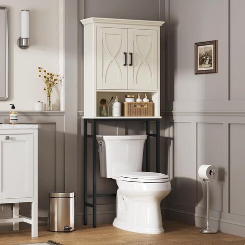 Over The Toilet Storage Cabinet, Bathroom Storage Cabinet Over Toilet, Metal and Wood Bathroom Organizer and Storage Above Toilet Storage Bathroom Shelves Over The Toilet (Espresso) in Saudi Arabia