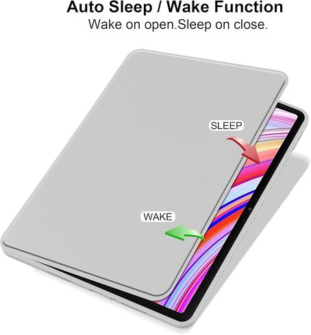 Case for Xiaomi Redmi Pad Pro/Xiaomi Poco Pad 2024 12.1" Tablet - 360 Degree Rotation Protective Stand Clear Back Cover Case (Black) in Kuwait