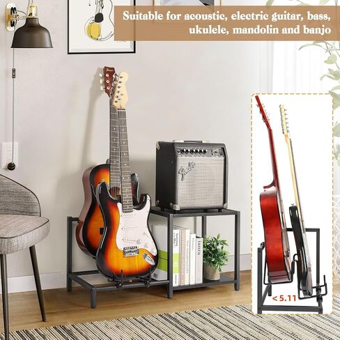 Bikoney Guitar Stand 7-Holder for Acoustic, Electric Guitar, Bass, Guitar Rack Adjustable for Multiple Guitars, Guitar Accessories Gifts for Men, Guitar Stands Holder Floor Display for Home Studio in Kuwait