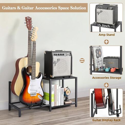 Bikoney Guitar Stand 7-Holder for Acoustic, Electric Guitar, Bass, Guitar Rack Adjustable for Multiple Guitars, Guitar Accessories Gifts for Men, Guitar Stands Holder Floor Display for Home Studio in Kuwait