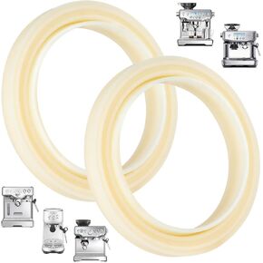 54mm Silicone Steam Ring, 2PCS Grouphead Gasket Replacement Parts, No BPA Silicone Gasket Seal, for Breville Espresso Machine 878/870/860/840/810/500/450/ Sage 500/870/875/880/810/878