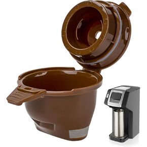 Single Serving Ground Coffee Brew Filter/Holder Basket for Hamilton beach flexbrew replacement parts 49957 49974 49976 49979 49957 49954 49947 49940 49950 49966 49968 Reusable coffee filter Brown (1)