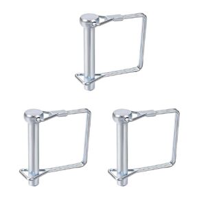 12mm x 65mm (DXL) Shaft Locking Pin - 1Pack - Good for Farm Trailers Lawn - Carbon Steel Square Trailer Coupler Pin - Silver Tone