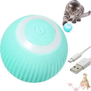Power Ball 2.0 Cat Toy, Interactive Cat Smart Ball Toy 2.0, Automatic Power Rolling Ball, Automatic Moving Rolling Ball for Indoor Cats, Smart Pet Toy Ball with USB Charging (Pink & Blue)
