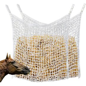 2 Pcs Slow Feed Hay Nets for Horses, 31.4" × 35.4" Horse Feed Bag with Large Capacity and Small Opening for Horse Goat Feeder Full Day