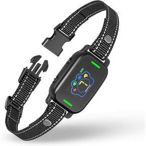 Bark Collar for Dogs, Rechargeable Bark Shock Collar with 9 Shock Levels, Anti Barking Collar for Dogs with 7 Adjustable Sensitivities, 5 Working Modes, Bark Collar for Large Medium Dogs