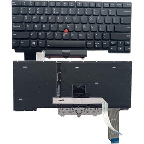 لوحة مفاتيح بديلة للكمبيوتر المحمول بتصميم أمريكي مع إضاءة خلفية مع مؤشر لجهاز Lenovo Thinkpad E14 R14 Gen 2 (20T6 20T7 20TA 20TB)